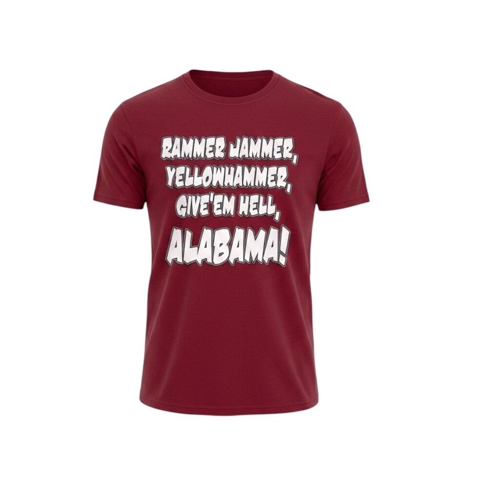 Delta Pro Weight Alabama Crimson Tide Rammer Jammer t-shirt Medium